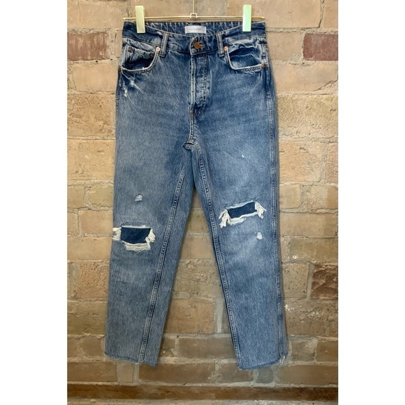 ANINE Bing Betty distressed Jean in True Blue Sz 26 - Picture 3 of 8